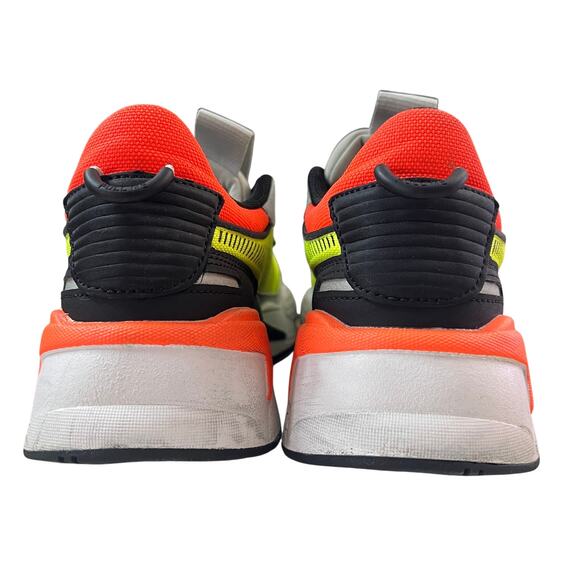 PUMA RS-X Reinvention Gray Neon Yellow Red Sneakers Size 6.5C (370644-01) - Picture 2 of 9